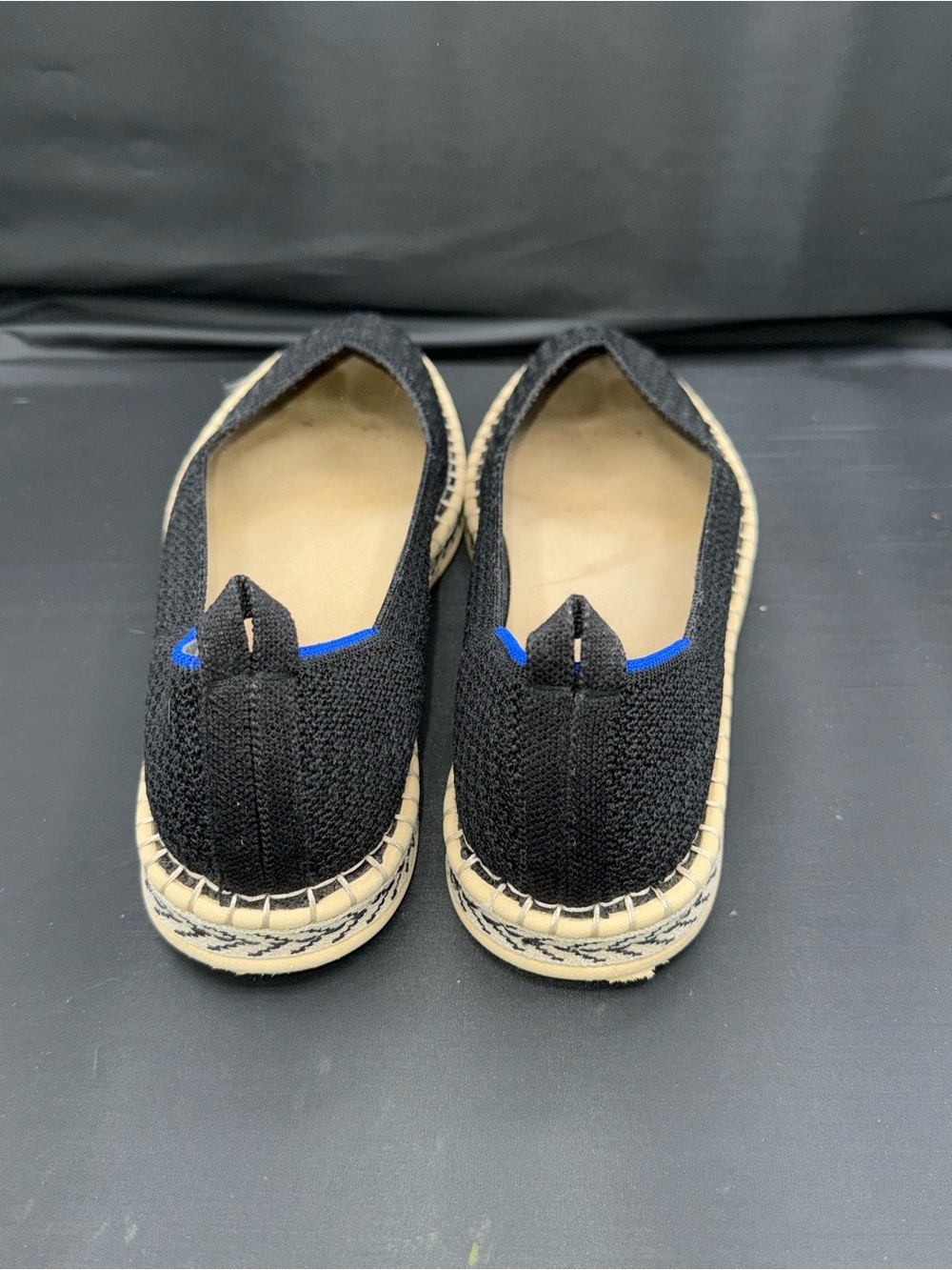 Rothy's The Espadrille Black Knit Platform Slip On Flats Women's Size 11 - Picture 7 of 9